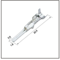 TERMINAL 171661-1   MACHO   20,5 X 1,8 X 0,60 mm