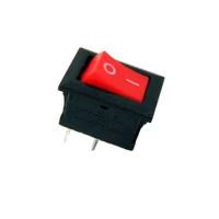 MINI CHAVE GANGORRA KCD11-101  2 TERMINAIS  VERMELHO