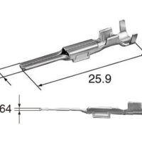 TERMINAL  8100-0457   MACHO   25,9 x 2,3 x 0,64mm