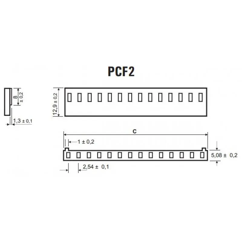 CONECTOR KK 14 vias passo 2,54mm F?mea (Alojamento) - Imagem 3