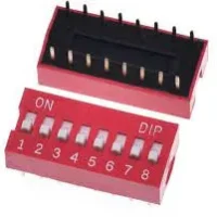 CHAVE DIP SWITCH  VERMELHA  8 VIAS 180?
