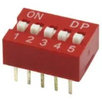 CHAVE DIP SWITCH  VERMELHA  5 VIAS 180?