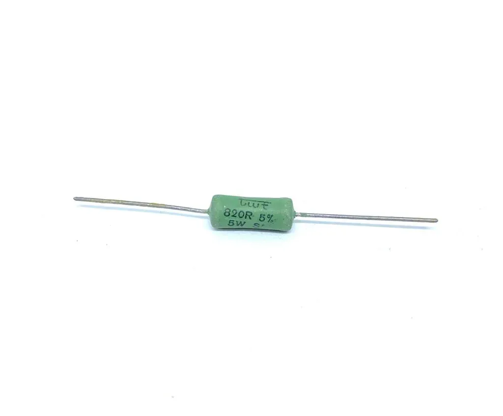 RESISTOR 820R 5% 5W FIO