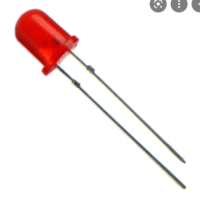 LED VERMELHO DIFUSO 5MM