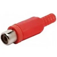 PLUG RCA FEMEA VERMELHO