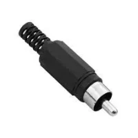 PLUG RCA MACHO PRETO P/ CABO